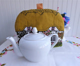 Thatched Cottage Padded Tea Cozy 1970s Charming Cottage Garden Cats