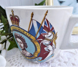 Queen Elizabeth II Cup Only Silver Jubilee 1977 Grindley Ironstone Colorful Graphics