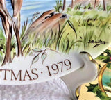 Christmas Plaque 1979 Monarch Of The Glen Deer Crown Staffordshire Signed Annual Plate