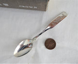 Noel 1980 Silver Commemorative Coffee Spoon Engraved Christmas Bells Pine Stars