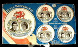 Royal Wedding Princess Diana Charles Tea Tile And Coasters 1981 Photos Boxed Set