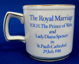 Mug Royal Wedding Prince Charles and Lady Diana Princess Di 1981 Coat Of Arms