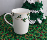 Boehm Mug Holly Design 1989 England Christmas Tea 40th Anniversary Boehm Porcelains