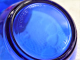 Cobalt Blue Glass Bowls Four Berry Bowls Dessert 5 Inch Diameter Arcoroc France 1990s
