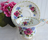 August Pink Poppy Cup And Saucer Royal Albert Flower Of The Month 1970s