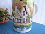 Dunoon Mug English Thatched Cottages Village Stoneware 1990s