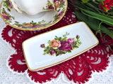Trinket Dish Tray Royal Albert Old Country Roses Round 1990s Made in UK
