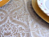 Fancy Gold Damask Tablecloth 70 By 84 Dinner Party Holiday Wedding Tea Party