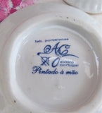 Miniature Cup And Saucer Floral Luster Portugal 1990s Mini Teacup