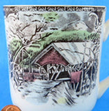 Friendly Village Mug Johnson Brothers Covered Bridge Ceramic 9 Oz
