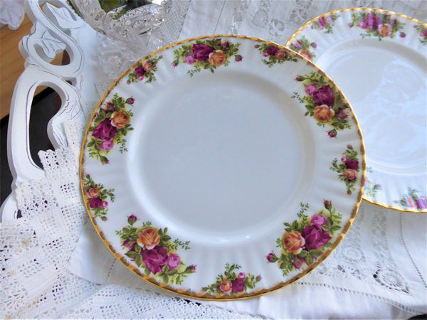 Royal Albert Old Country Roses Dinner PlatePair 1993-2002 Last