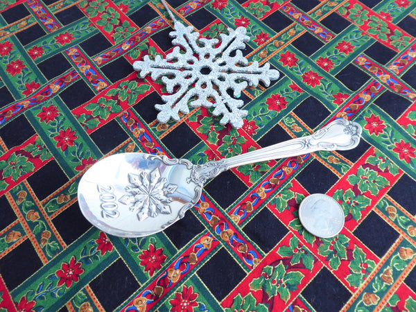 Gorham Chantilly Serving Spoon Sterling 2002 Christmas Snowflake