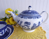 Johnson Brothers Blue Willow Teapot Willow 2004 Large Blue And White