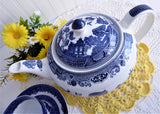 Johnson Brothers Blue Willow Teapot Willow 2004 Large Blue And White