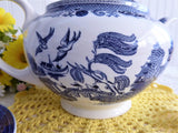 Johnson Brothers Blue Willow Teapot Willow 2004 Large Blue And White