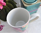 Dunoon Mug Ashbourne Floral Stoneware Christine Chadwick Multicolor Roses