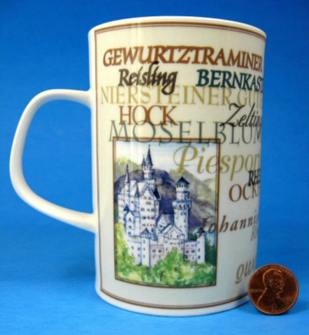 Dunoon Tea Mug Fine-Wines Reisling Hock Neirsteiner Rhine Castle Jack Dadd 2006