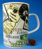 Dunoon Tea Mug Fine-Wines Reisling Hock Neirsteiner Rhine Castle Jack Dadd 2006