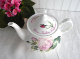 Versailles Pink Rose Teapot English Bone China 6 Cups 40 Ounces Roy Kirkham