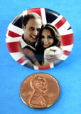 Prince William and Kate Royal Wedding Pin Back Button 2011 Souvenir Pin