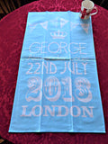 Tea Towel Birth Of Prince George To William Kate Blue And White 2013