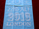 Tea Towel Birth Of Prince George To William Kate Blue And White 2013