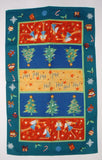 Tea Towel English 1980s Christmas Holiday Design Angels Trees Quirky - Antiques And Teacups - 1