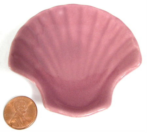 Tea Bag Caddy Pink Figural Seashell Shape Ceramic Teabag Holder - Antiques And Teacups