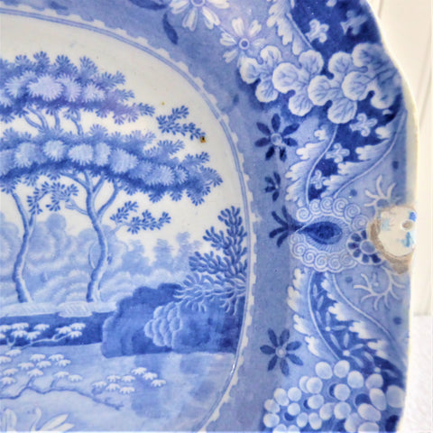 Spode Pearlware Platter Castle Blue Transferware 10.25 Inches 1816-183 ...