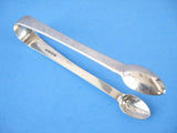 Sugar Tongs 1828 London Georgian Regency English Hallmarked Sterling Silver Initial F