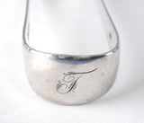 Sugar Tongs 1828 London Georgian Regency English Hallmarked Sterling Silver Initial F