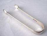 Sugar Tongs 1828 London Georgian Regency English Hallmarked Sterling Silver Initial F