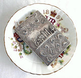 Sterling Silver Regency Card Case 1835 Hallmarked Castle Abbotsford Taylor and Parry