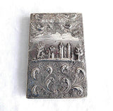 Sterling Silver Regency Card Case 1835 Hallmarked Castle Abbotsford Taylor and Parry