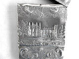 Sterling Silver Regency Card Case 1835 Hallmarked Castle Abbotsford Taylor and Parry
