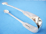 Regency Sugar Tongs English Hallmarked Sterling Silver 1835 London ABS Mono P T