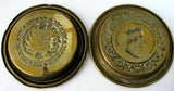 Queen Victoria Death Of Albert 1861 Memorial Pair Of Brass Dishes Mourning