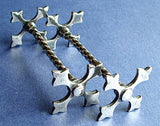 English Kniferests Maltese Cross Barley Twist Bar Pair 1870s Mid Victorian