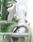 Victorian Spill Vase Pair Fairing Boy Girl Souvenir German 1870s Mantle Decor