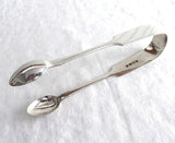 Sugar Tongs 1876 Victorian Hallmarked Sterling Silver Exeter England Initial H