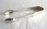 Sugar Tongs 1876 Victorian Hallmarked Sterling Silver Exeter England Initial H