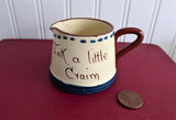 Mottoware Creamer Aller Vale Torquay Tak A Little Craim 1880s Victorian Scandy Motto Ware