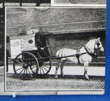 Railroad Postcard Real Photo L&NW Rail Parcel Collecting Vans Horse Drawn 1880s