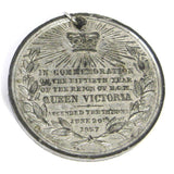 Queen Victoria 1887 Bronze Golden Jubilee Medal 50 Years Britannia Souvenir