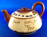 Teapot Mottoware Watcombe Duee Av Zum Tay Motto Ware 1890s Victorian Scandy