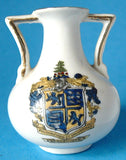 Crested China Vase Bournemouth Victorian England 1890-1910 Coastal Souvenir