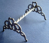 Edwardian Kniferest English Silver Plated Andiron Heart Barley Twist 1890-1910