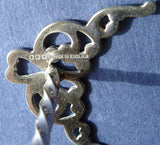 Edwardian Kniferest English Silver Plated Andiron Heart Barley Twist 1890-1910