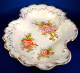Ornate Bowl Grimwades England Roses Embossed Gold Trim Victorian Edwardian