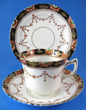 Imari Sevres Teacup Trio Victorian Era Bone China Downton Abbey 1880-1890s